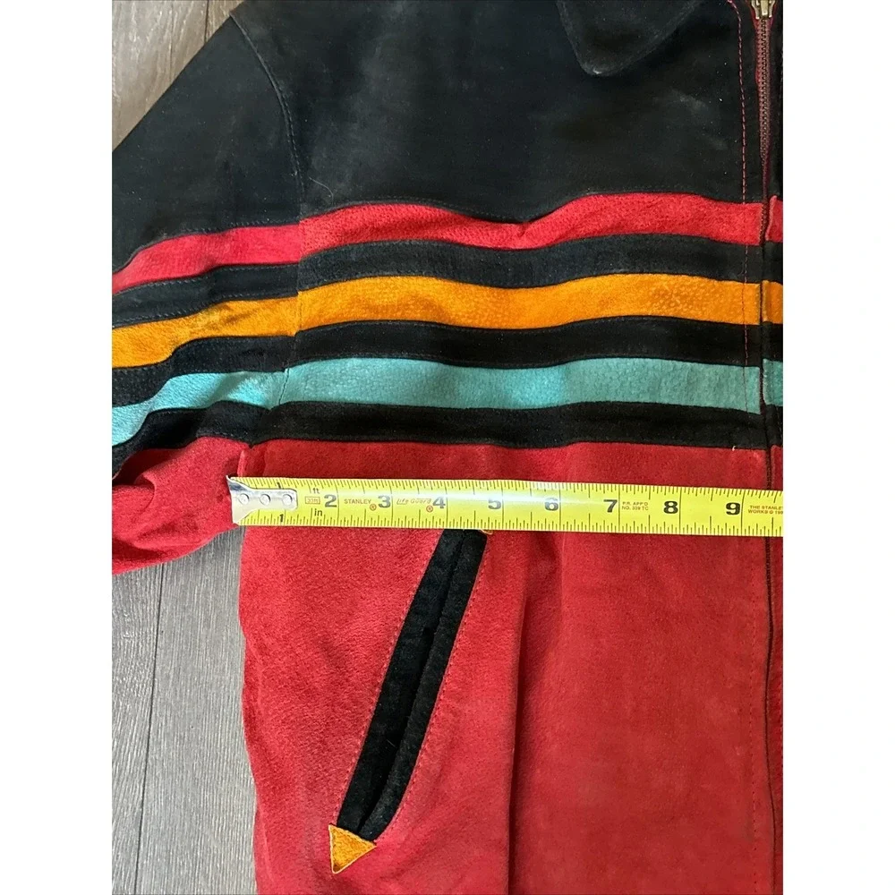 VTG Pioneer Wear Genuine‎ Leather Western Cowgirl Rodeo Jacket Medium Retro RARE